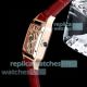 Super Clone Cartier Santos Dumont Skeleton Rose Gold Red Strap Micro Rotor (3)_th.jpg